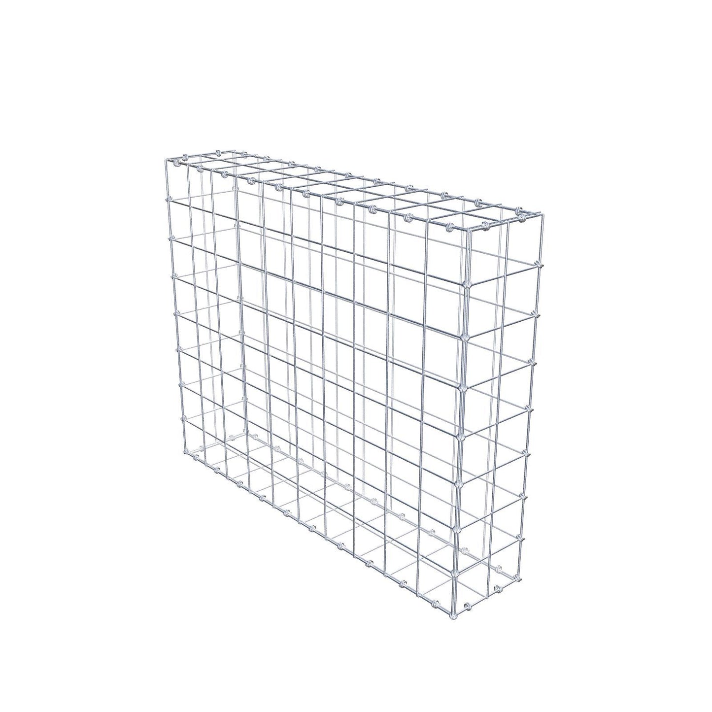 Gabião 100 cm x 80 cm x 20 cm (C x A x P), malhagem 10 x 10 cm, anel espiral