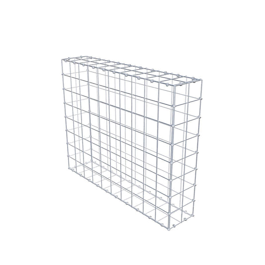 Gabione 100 cm x 80 cm x 20 cm (L x H x T), Maschenweite 10 x 10 cm, Spiralring