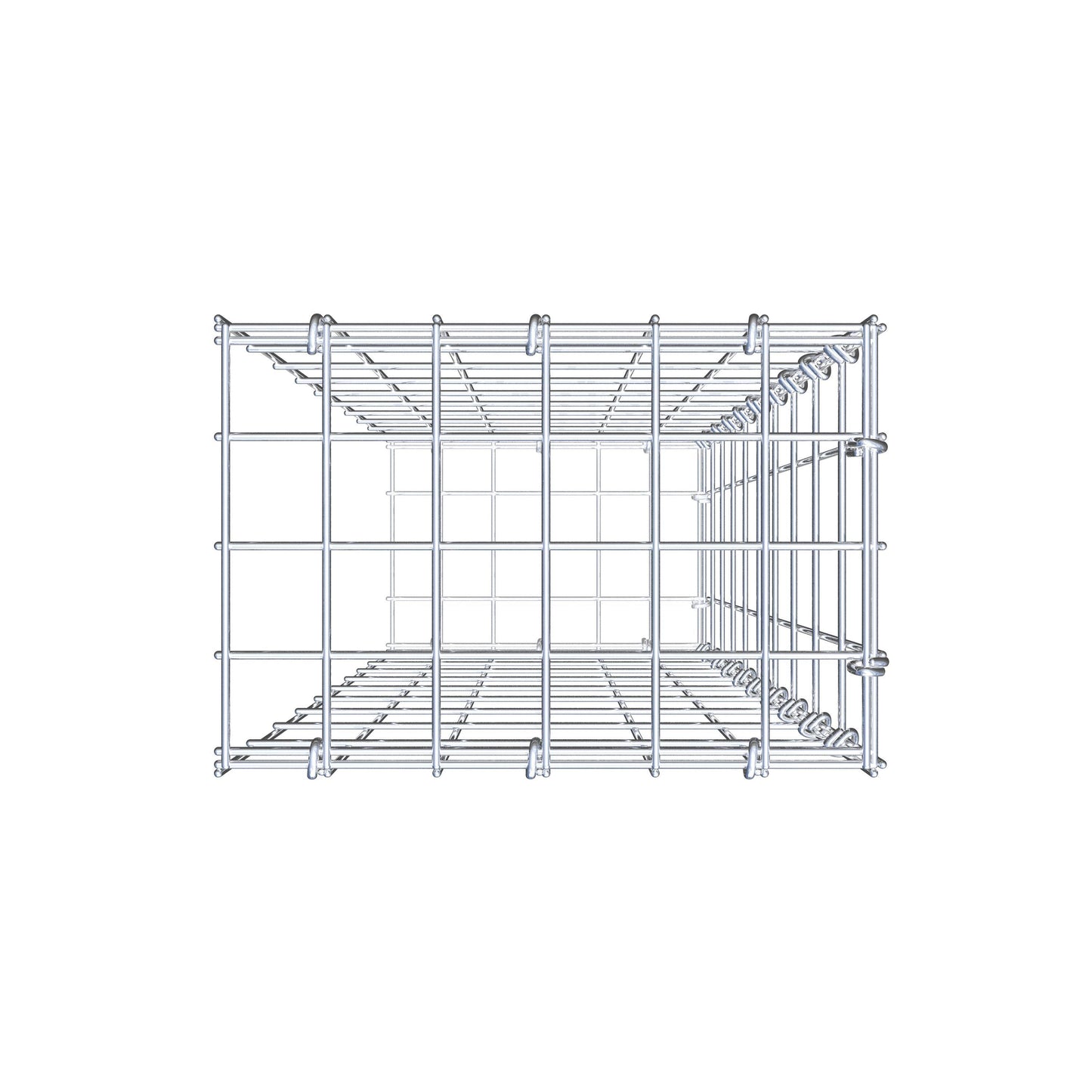 Opzetpaal type 2 100 cm x 30 cm x 20 cm, maaswijdte 5 cm x 10 cm, C-ring
