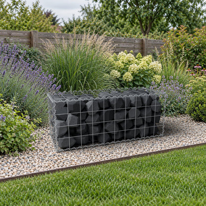 Gabion 100 cm x 40 cm x 40 cm (L x H x D), mesh size 10 cm x 10 cm, spiral
