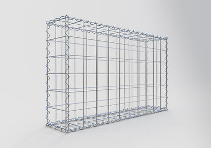 Gabion 100 cm x 60 cm x 20 cm (L x H x D), mesh size 10 cm x 10 cm, spiral