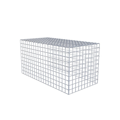Gabião Tipo 4 100 cm x 50 cm x 50 cm (C x A x P), malhagem 5 cm x 5 cm, anel C