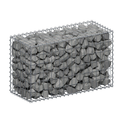 Gabião 100 cm x 60 cm x 40 cm (C x A x P), malhagem 5 cm x 10 cm, espiral