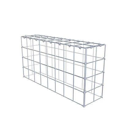 Monteret gabion type 3 80 cm x 40 cm x 20 cm (L x H x D), maskestørrelse 10 cm x 10 cm, C-ring