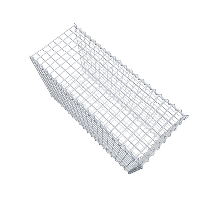 Opvokset gabion type 2 100 cm x 60 cm x 40 cm (L x H x D), maskestørrelse 5 cm x 5 cm, spiral