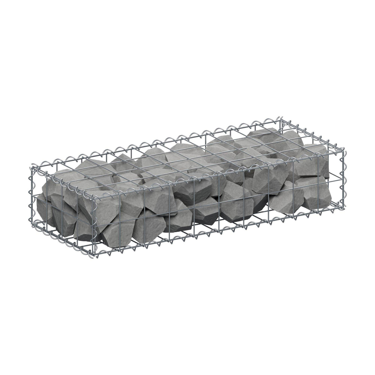 Gabion 100 cm x 20 cm x 40 cm (L x H x P), mailles 10 cm x 10 cm, spirale