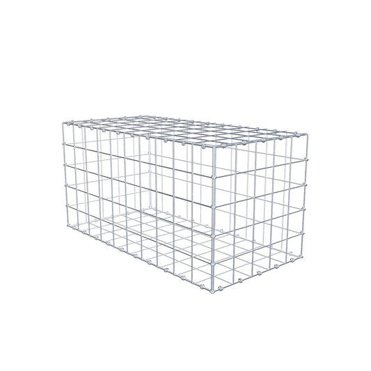 Gabione 100 cm x 50 cm x 50 cm (L x H x T), Maschenweite 10 x 10 cm, Spiralring
