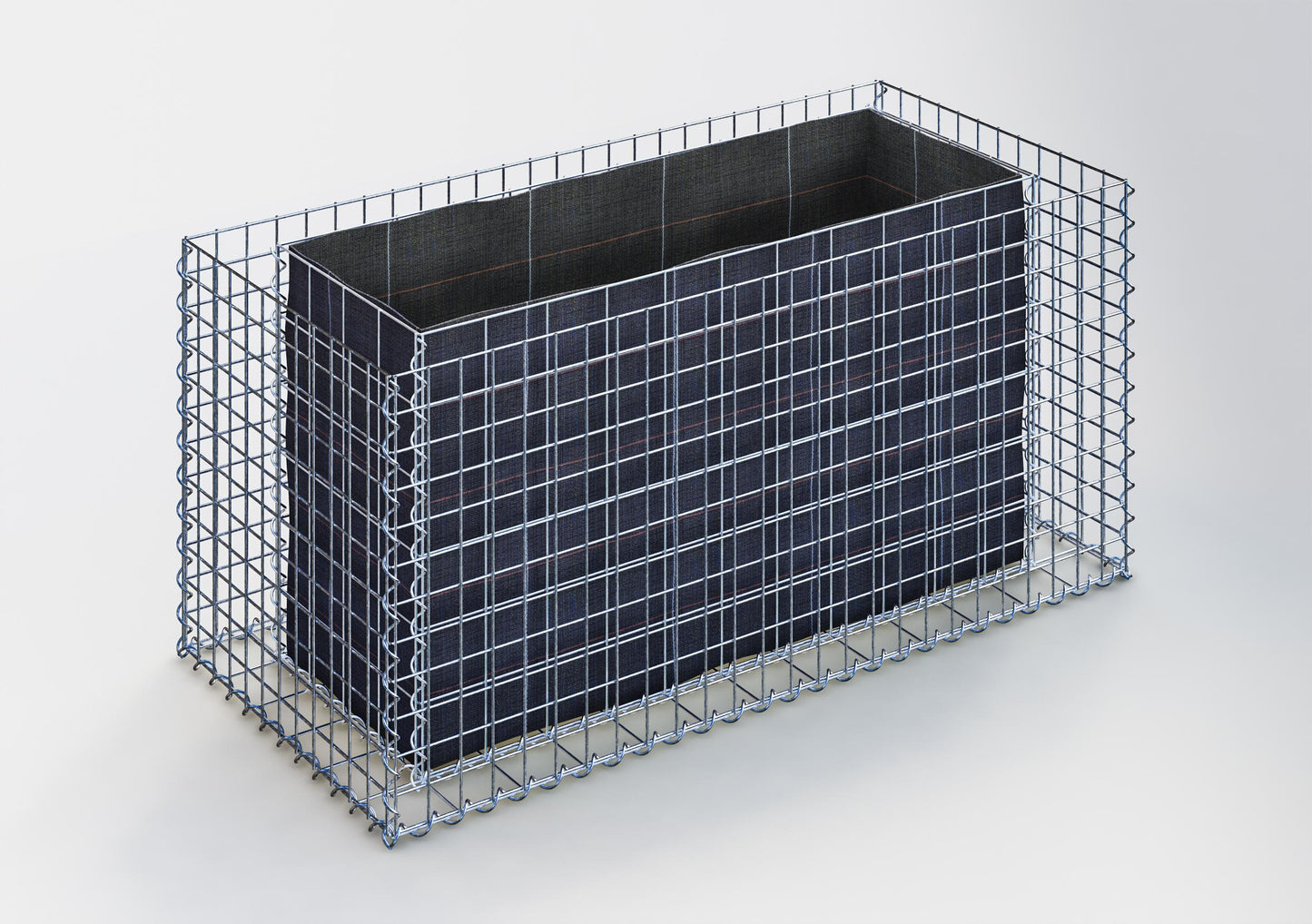 Højbed firkantet 130 cm x 60 cm x 60 cm (L x H x D), maskestørrelse 5 x 5 cm, vægtykkelse 10 cm