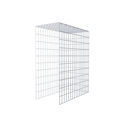 Mounted gabion type 4 100 cm x 80 cm x 40 cm (L x H x D), mesh size 5 cm x 10 cm, C-ring
