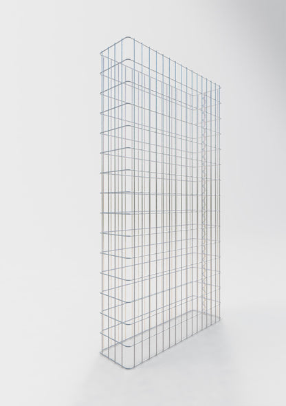 Schanskorfomheining lengte 82 cm, hoogte 160 cm, diepte 22 cm, maaswijdte 5 x 10 cm