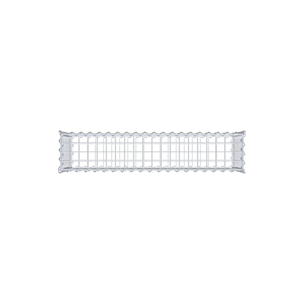 Gabião 100 cm x 40 cm x 20 cm (C x A x P), malhagem 5 cm x 5 cm, espiral