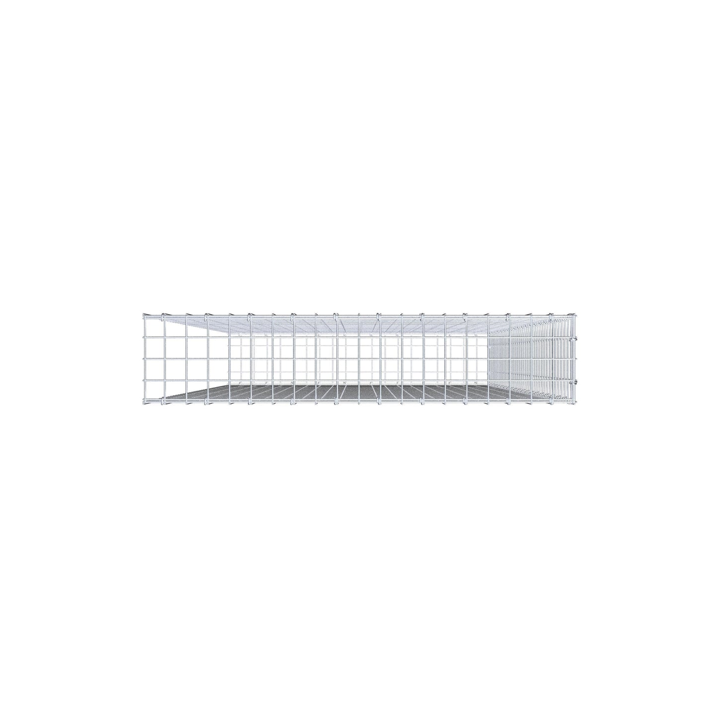 Monteret gabion type 2 200 cm x 100 cm x 20 cm (L x H x D), maskestørrelse 5 cm x 5 cm, C-ring