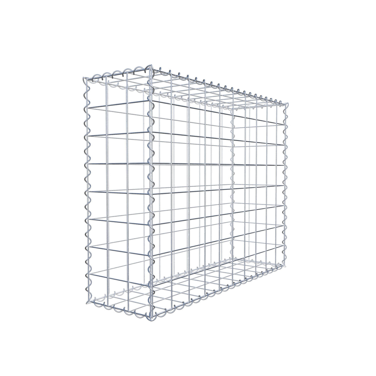 Gabion 100 cm x 80 cm x 30 cm (L x H x D), mesh size 10 cm x 10 cm, spiral