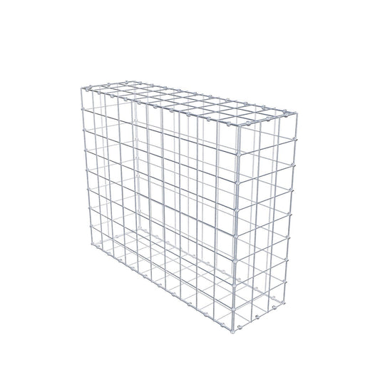 Gabbione 100 cm x 80 cm x 30 cm (L x H x P), maglia 10 x 10 cm, anello a spirale