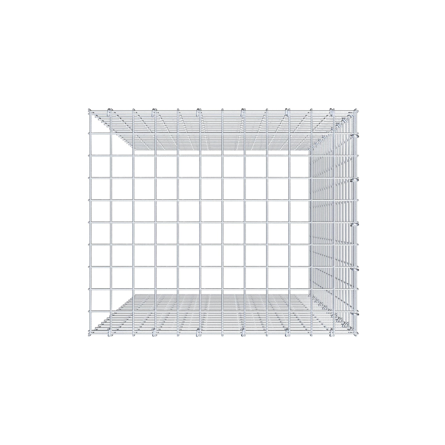 Fourche rapportée type 4 100 cm x 60 cm x 50 cm (L x H x P), mailles 5 cm x 5 cm, anneau C