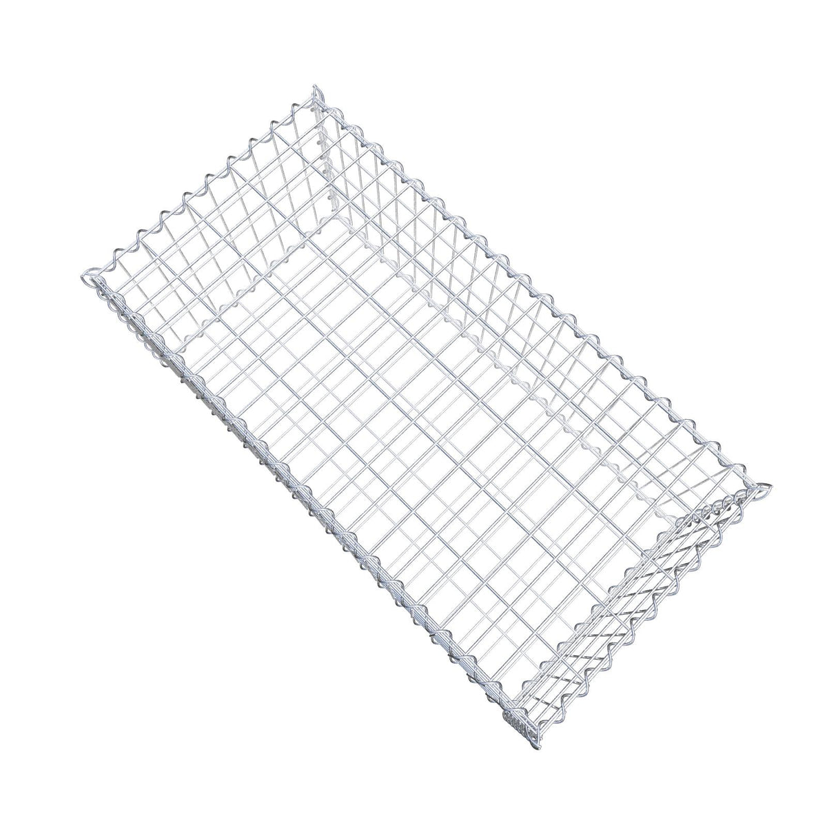 Schanskorf 100 cm x 40 cm x 50 cm (L x H x D), maaswijdte 5 cm x 10 cm, spiraalvormig