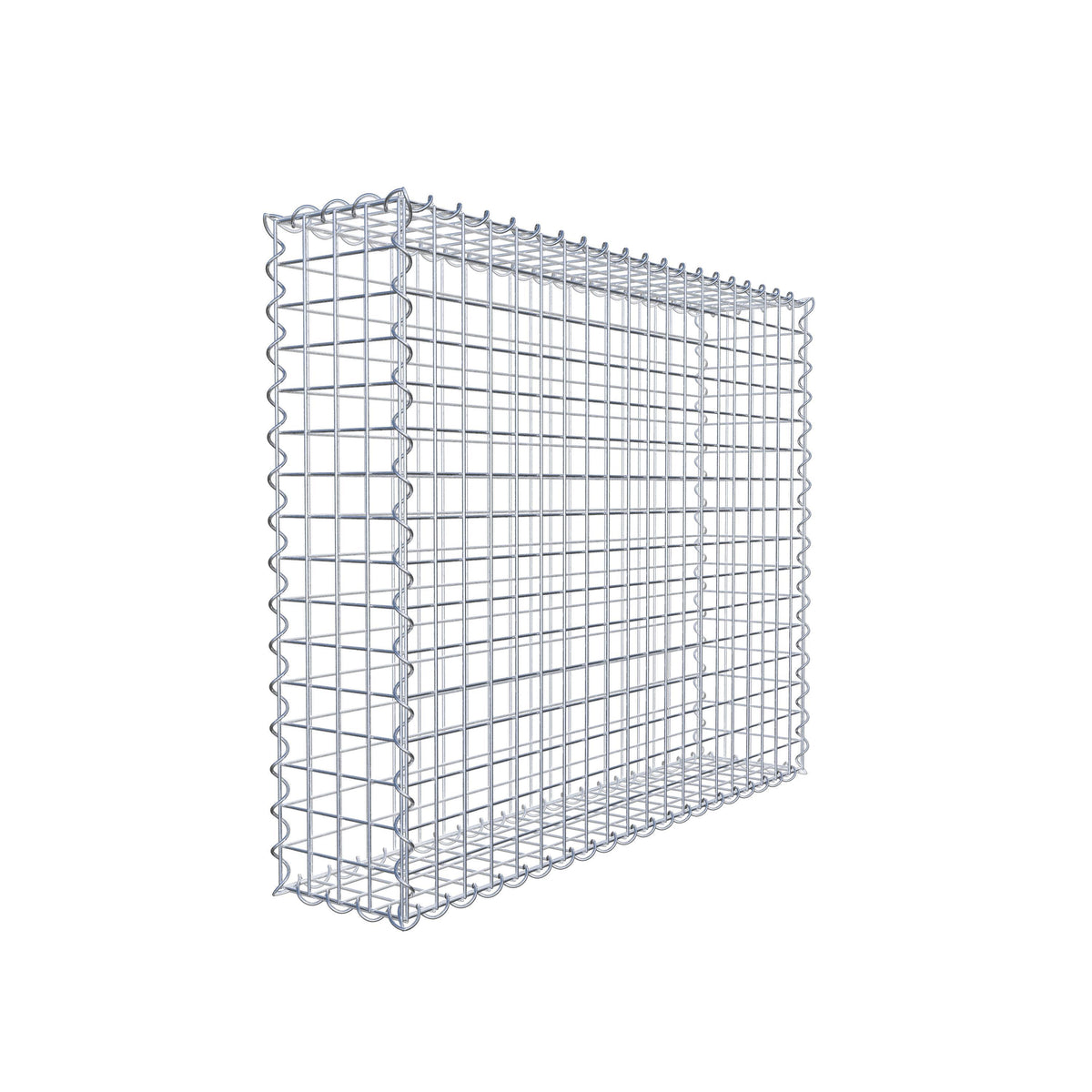 Gabion 100 cm x 80 cm x 20 cm (L x H x D), mesh size 5 cm x 5 cm, spiral