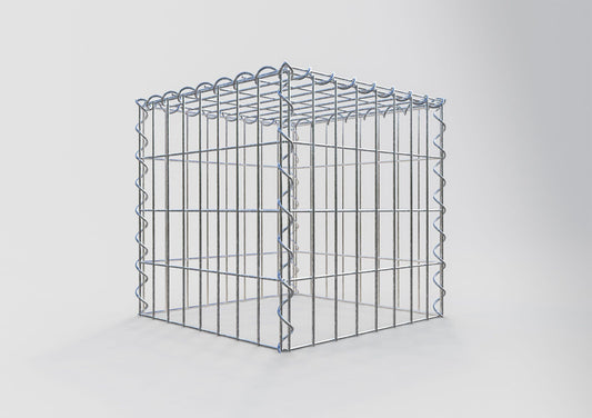 Gabião tipo 3 40 cm x 40 cm x 40 cm (C x A x P), malhagem 5 cm x 10 cm, espiral