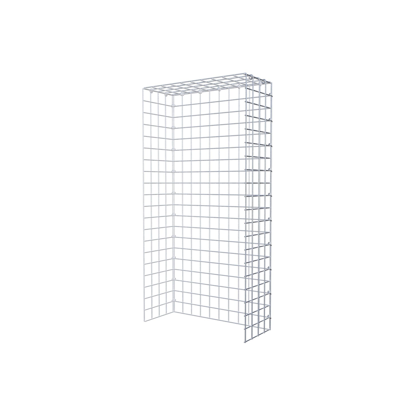 Gavión complementario de tipo 4 100 cm x 20 cm x 50 cm (L x A x P), malla 5 cm x 5 cm, anillo en C