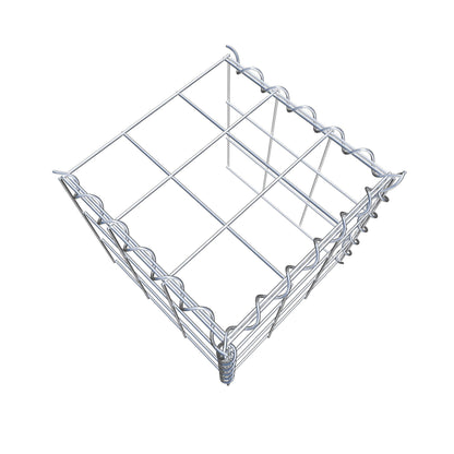 Opvokset gabion type 4 30 cm x 30 cm x 30 cm (L x H x D), maskestørrelse 10 cm x 10 cm, spiral
