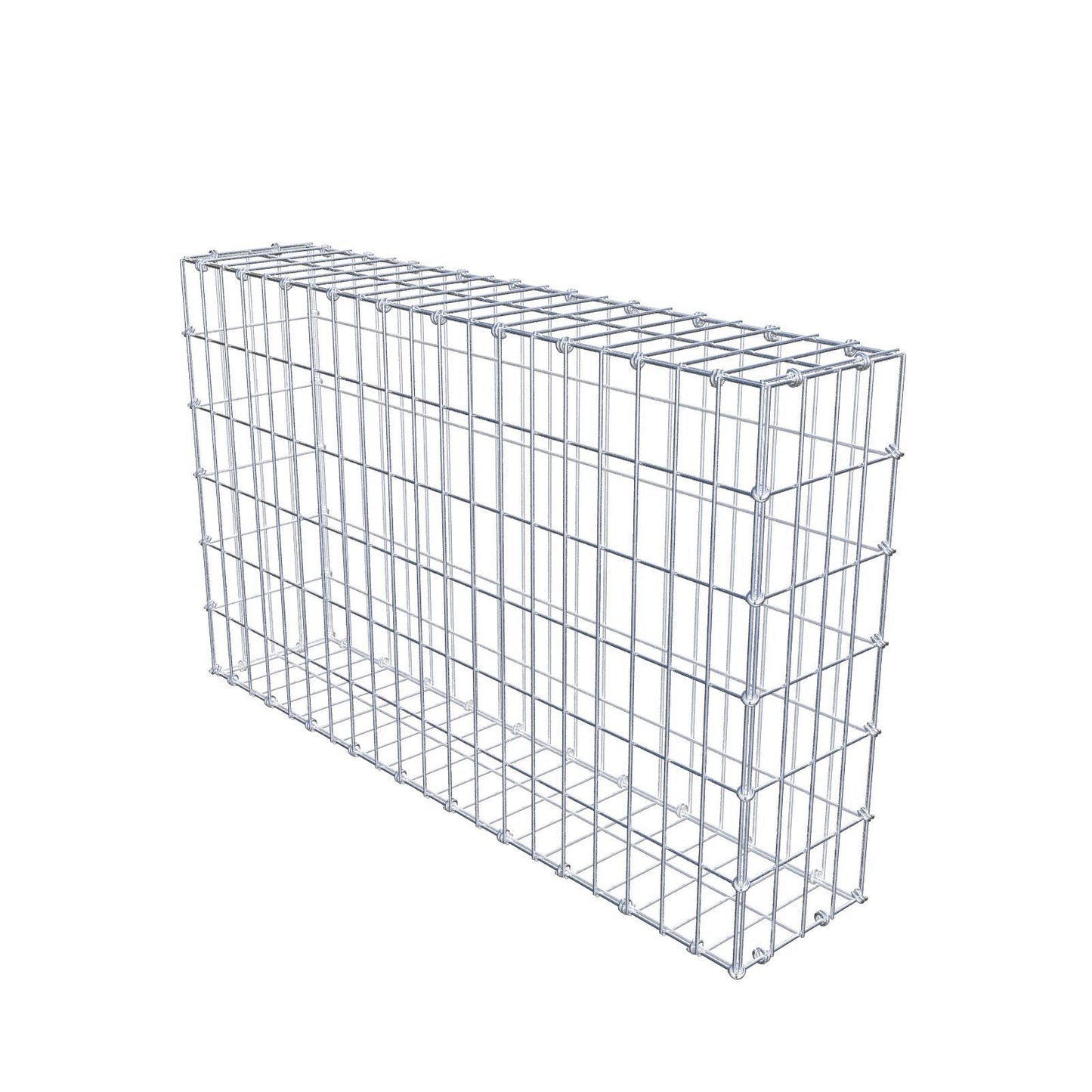 Gabion 100 cm x 60 cm x 20 cm (L x H x D), mesh size 5 x 10 cm, spiral ring