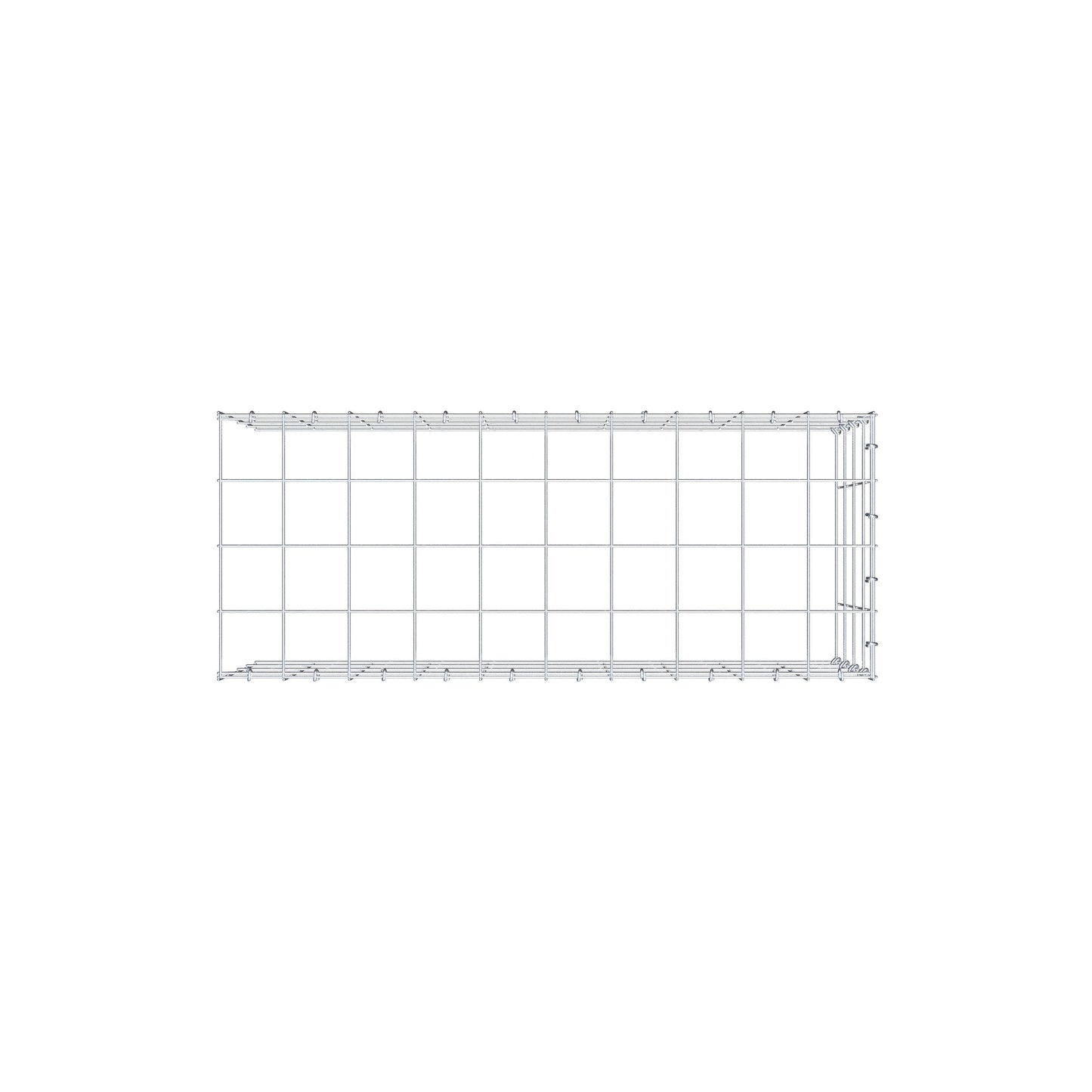Gabbione aggiuntivo tipo 4 100 cm x 40 cm x 40 cm (L x H x P), maglia 10 cm x 10 cm, anello a C