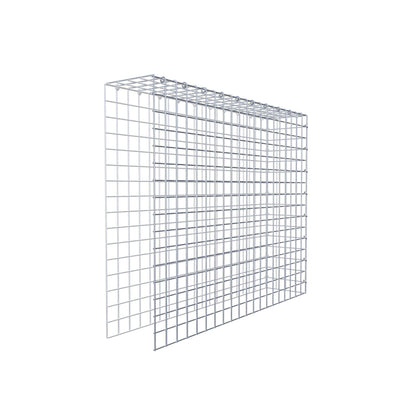 Monteret gabion type 4 100 cm x 80 cm x 20 cm (L x H x D), maskestørrelse 5 cm x 5 cm, C-ring
