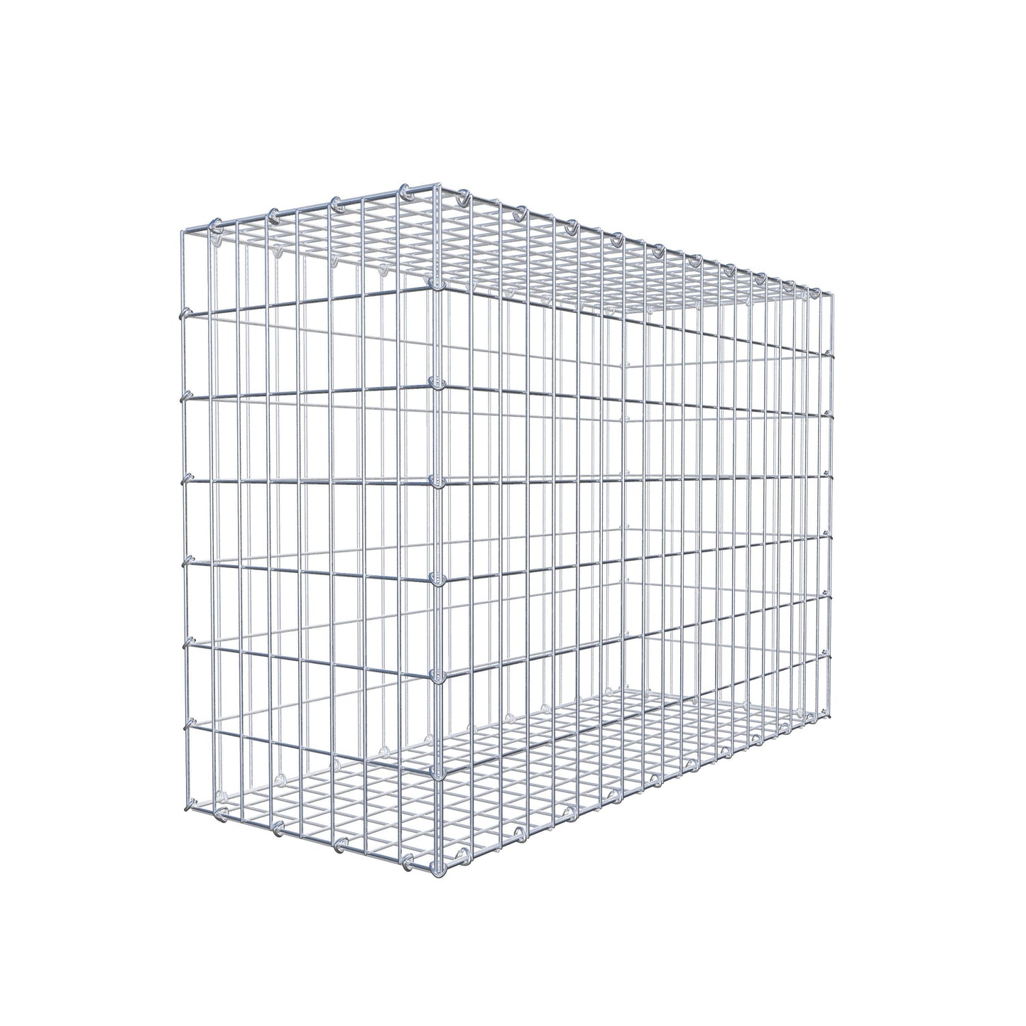 Gabião 100 cm x 70 cm x 40 cm (C x A x P), malhagem 5 cm x 10 cm, anel C