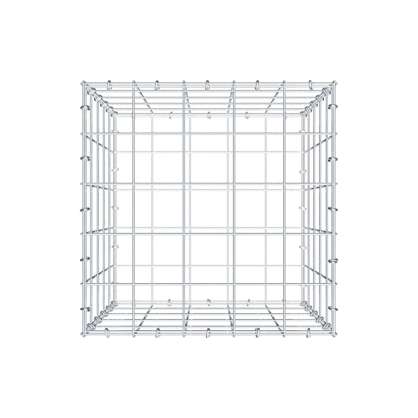 Gabione 50 cm x 50 cm x 50 cm (L x H x T), Maschenweite 10 cm x 10 cm, C-Ring