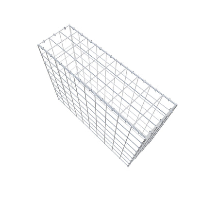 Monteret gabion type 3 100 cm x 80 cm x 30 cm (L x H x D), maskestørrelse 10 cm x 10 cm, C-ring