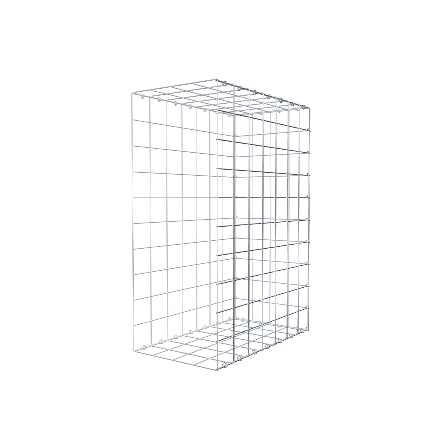 Mounted gabion type 2 100 cm x 70 cm x 40 cm (L x H x D), mesh size 10 cm x 10 cm, C-ring
