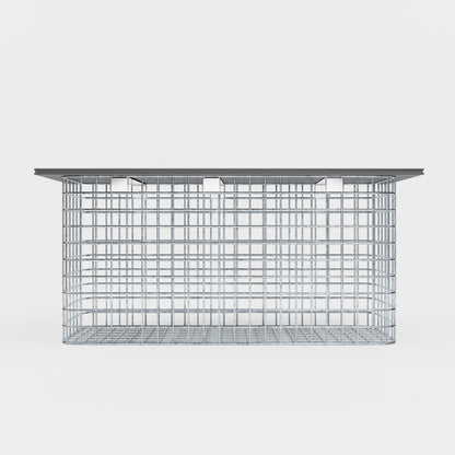 Havebænk 102 x 50 x 32 cm MW 5 x 5 cm varmgalvaniseret, med genbrugsdæksel i antracit