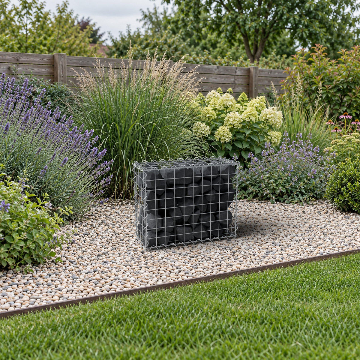 Gabion 50 cm x 40 cm x 20 cm (L x H x D), mesh size 5 cm x 5 cm, spiral