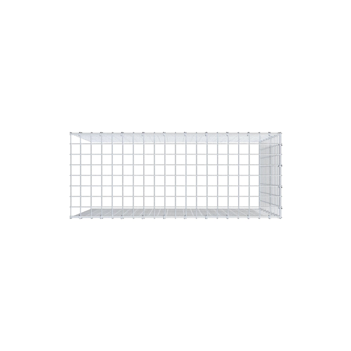 Gabbione aggiuntivo tipo 4 100 cm x 80 cm x 40 cm (L x H x P), maglia 5 cm x 5 cm, anello a C