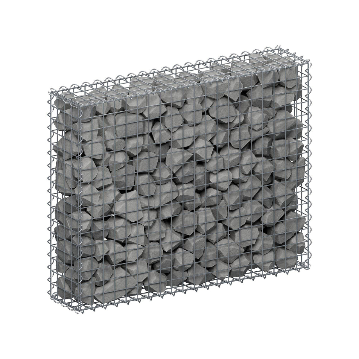 Gabion 100 cm x 80 cm x 20 cm (L x H x D), mesh size 5 cm x 5 cm, spiral