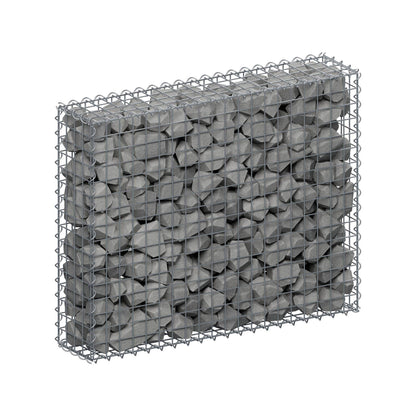 Gabion 100 cm x 80 cm x 20 cm (L x H x D), mesh size 5 cm x 5 cm, spiral