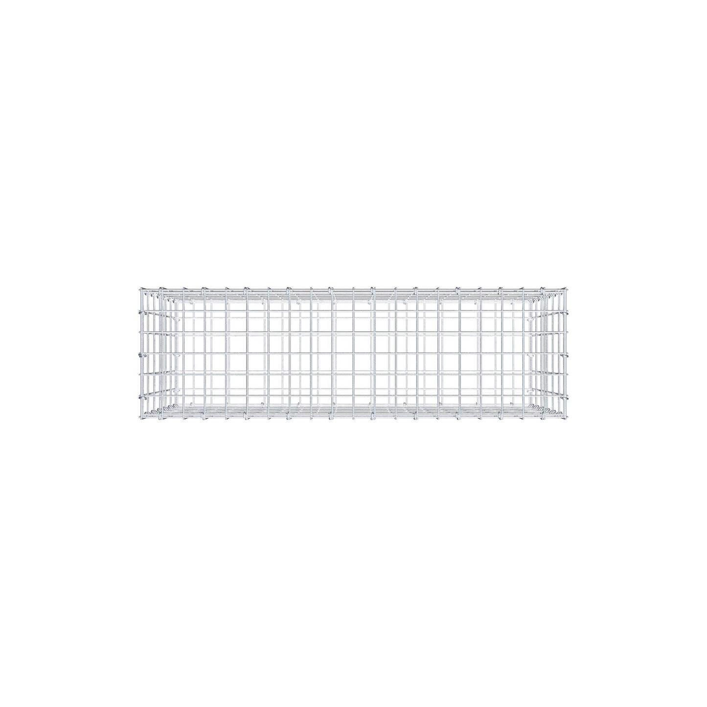 Gabião 100 cm x 60 cm x 30 cm (C x A x P), malhagem 5 cm x 10 cm, anel C
