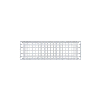 Gabião 100 cm x 60 cm x 30 cm (C x A x P), malhagem 5 cm x 10 cm, anel C
