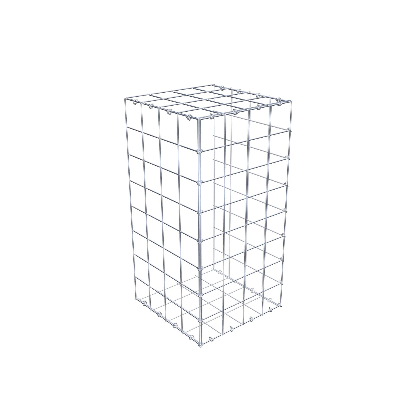 Mounted gabion type 2 80 cm x 40 cm x 40 cm (L x H x D), mesh size 10 cm x 10 cm, C-ring