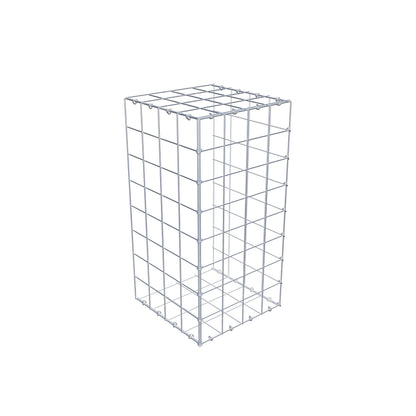 Mounted gabion type 2 80 cm x 40 cm x 40 cm (L x H x D), mesh size 10 cm x 10 cm, C-ring