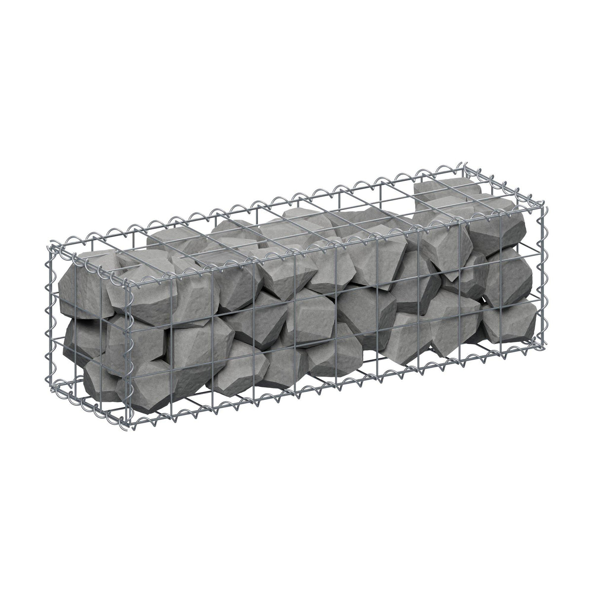 Gabion 100 cm x 30 cm x 30 cm (L x H x D), mesh size 10 cm x 10 cm, spiral