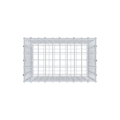 Schanskorf 50 cm x 50 cm x 30 cm (L x H x D), maaswijdte 5 cm x 5 cm, C-ring