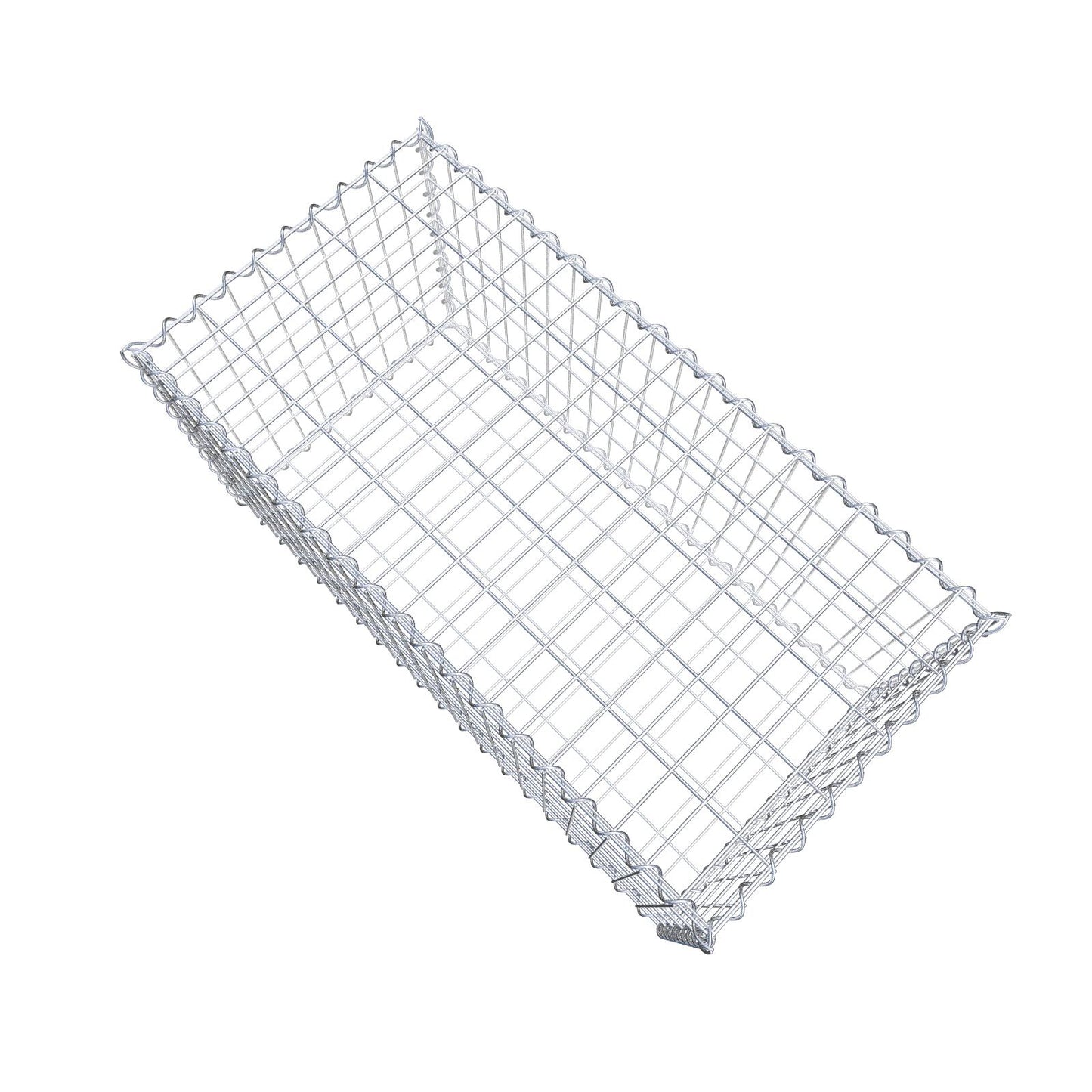 Set di 2 gabbioni 100 cm x 50 cm x 50 cm (L x H x P), maglia 5 x 10 cm, a spirale
