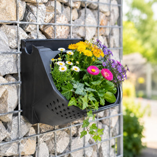 Gabion-hængepotte til blomster og planter 15 cm x 15 cm x 15 cm (L x H x D)