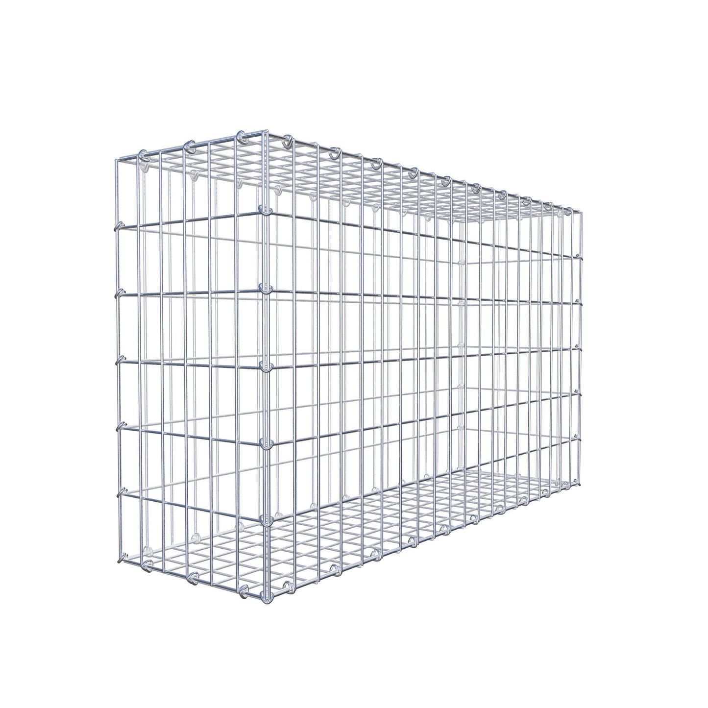 Gabião 100 cm x 60 cm x 30 cm (C x A x P), malhagem 5 cm x 10 cm, anel C