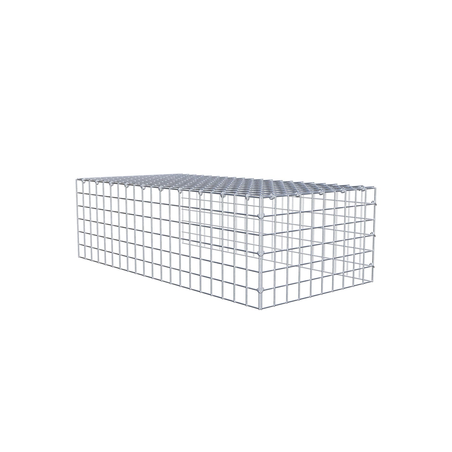 Gabião Tipo 4 100 cm x 30 cm x 50 cm (C x A x P), malhagem 5 cm x 5 cm, anel C