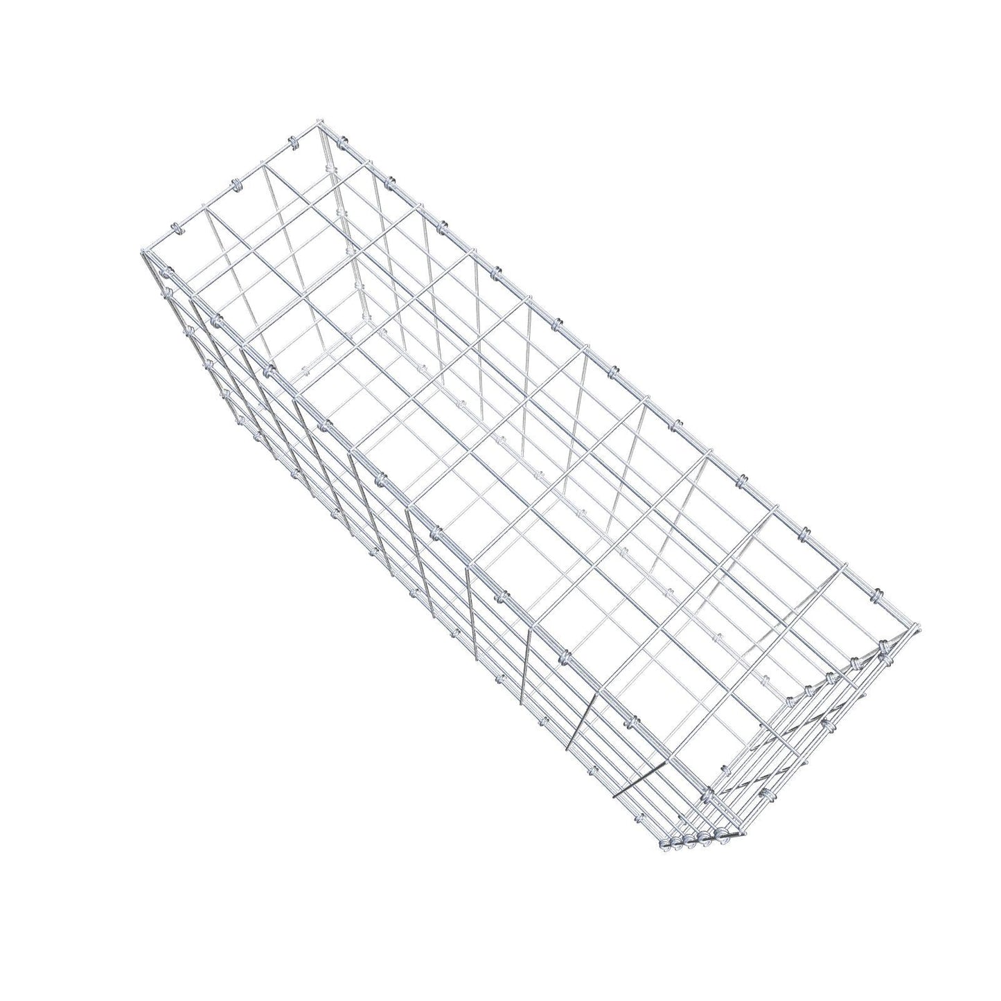 Gabbione 100 cm x 50 cm x 30 cm (L x H x P), maglia 10 x 10 cm, anello a spirale