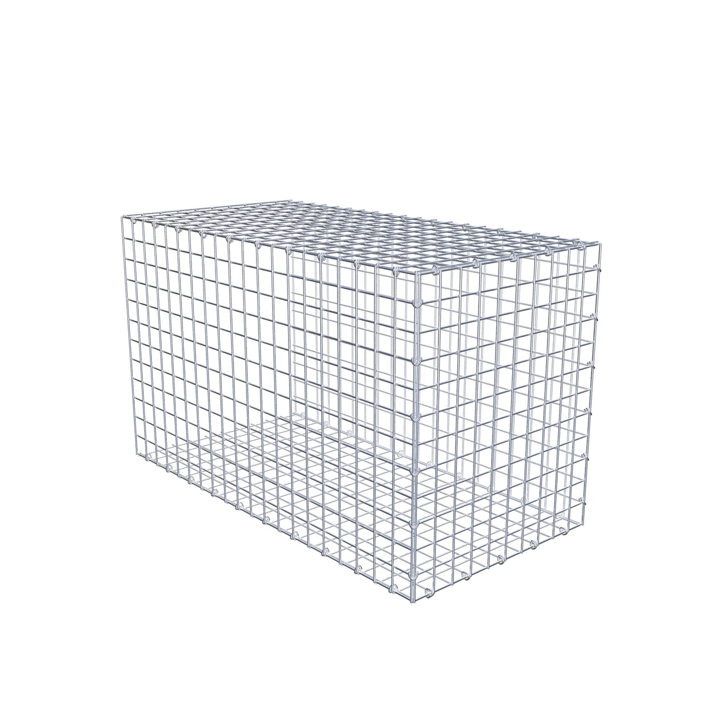 Mounted gabion type 2 100 cm x 60 cm x 50 cm (L x H x D), mesh size 5 cm x 5 cm, C-ring