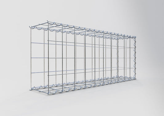 Aangegroeide schanskorf type 2 100 cm x 40 cm x 20 cm (L x H x D), maaswijdte 10 cm x 10 cm, spiraal