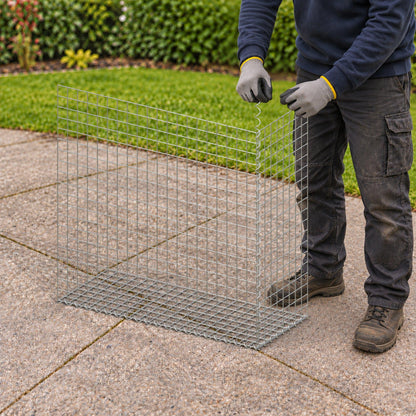 Gabion 100 cm x 100 cm x 40 cm (L x H x D), mesh size 5 cm x 5 cm, spiral